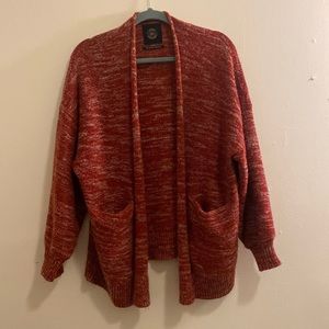 Urban Outfitters Marled Red Cardigan